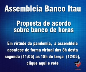 Itaú: assembleia sobre acordo de banco de horas começa nesta segunda-feira