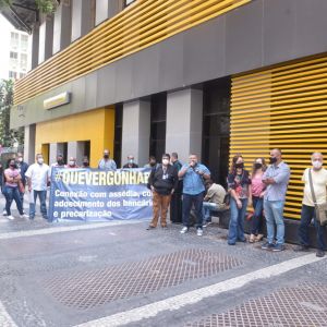 Manifestação contra o assedio moral do Banco do Brasil