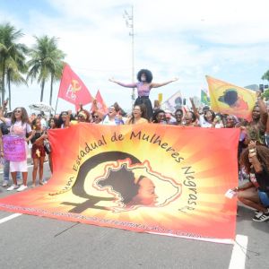 Bancários e Bancárias na passeata do Dia da Mulher