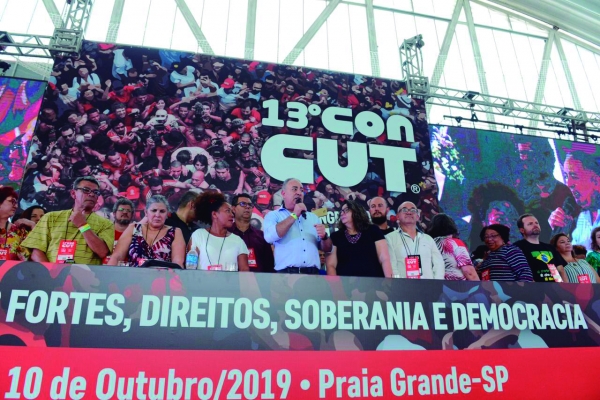 O metalúrgico Sérgio Nobre, do ABC Paulista, novo presidente nacional da CUT, convoca os trabalhadores para se unirem contra a política de retirada de direitos do governo Bolsonaro