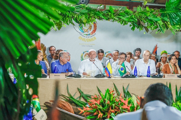 O presidente Lula, na reunião da Cúpula da Amazônia