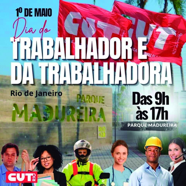 No Rio, ato do 1º de Maio  será no Parque de Madureira