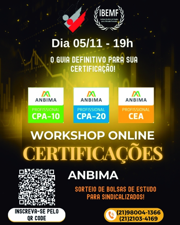 Workshop sobre exames da Anbima é aberto  para toda a categoria