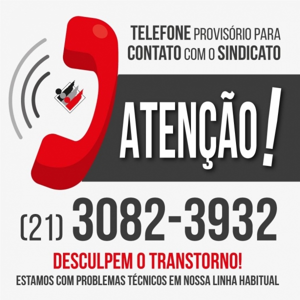 Por problemas técnicos da Vivo, Sindicato disponibiliza telefone de emergência