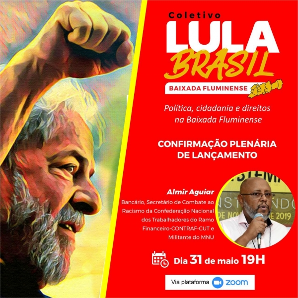 Líder sindical bancário participa de lançamento do coletivo de apoio à Lula, na Baixada