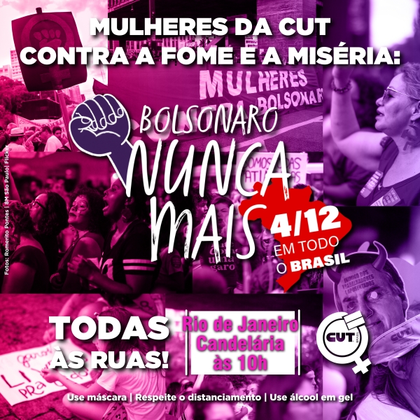 Mulheres realizam atos contra Bolsonaro em todo o Brasil neste sábado (4)