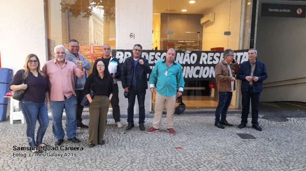 O Sindicato voltou a denunciar práticas antissindicais na agência Senador Dantas, no Centro do Rio