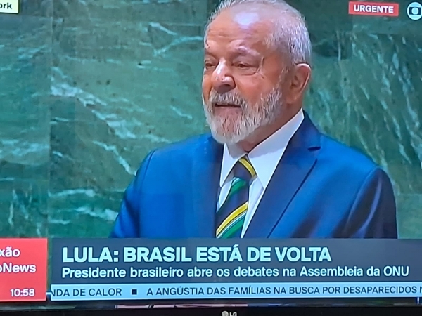 Lula teve seu discurso interrompido por palmas sete vezes, na abertura da Assembleia Geral da ONU, nos EUA