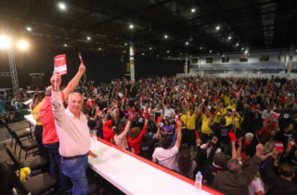 Sérgio Nobre agradeceu o voto de confiança dos trabalhadores e trabalhadoras que garantiram a sua reeleição para a presidência da CUT