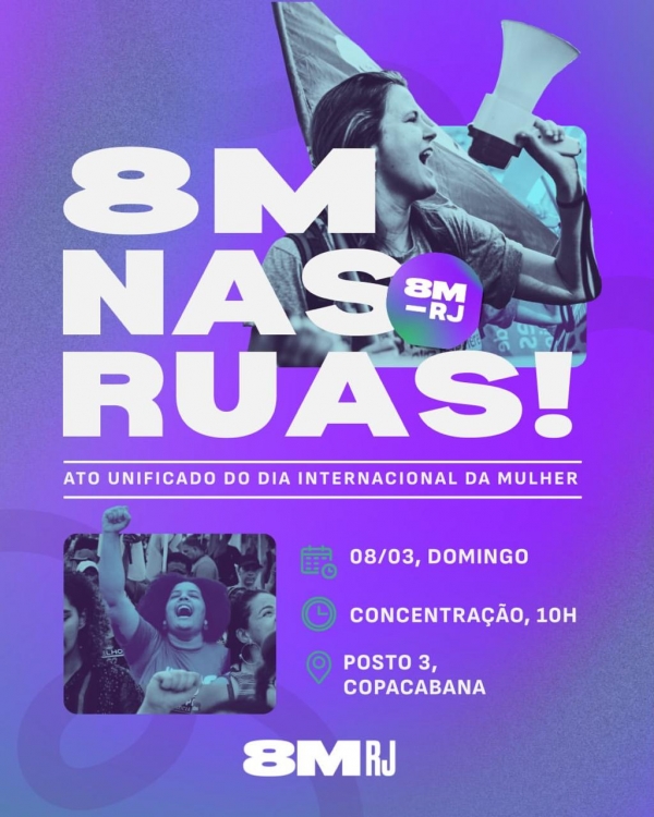 Neste domingo, protestos em todo o Brasil v&atilde;o exigir o fim da viol&ecirc;ncia contra as mulheres. No Rio ser&aacute; em Copacabana