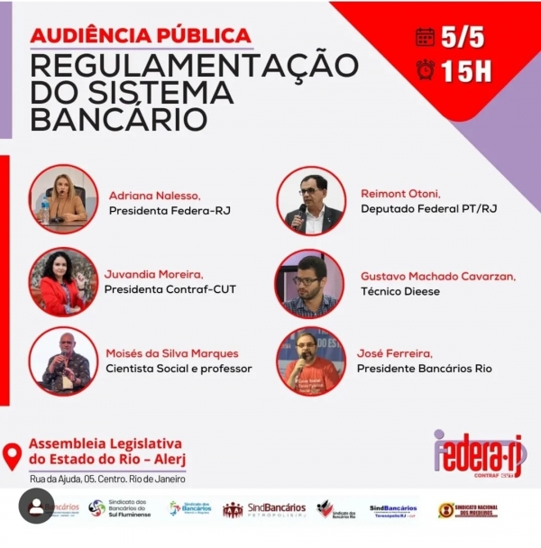 Audiência pública na Alerj vai debater regulamentação do sistema financeiro