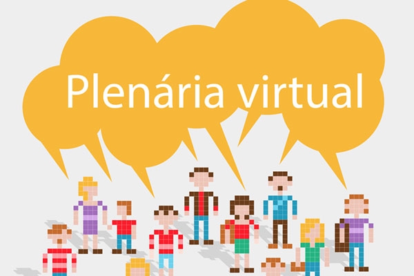 Financiários participam na segunda (7) de uma plenária virtual antes da votação na assembleia