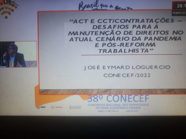 No painel sobre Convenção e acordos coletivos e contratações. o advogado da CUT, José Eymard Loguérci, destacou a importância do protagonismo dos sindicatos 
