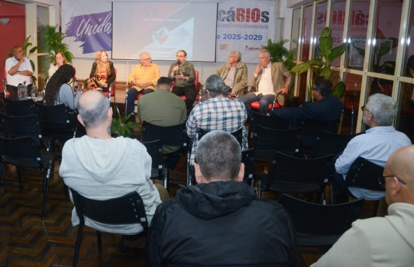 Solenidade reuniu lideran&ccedil;as hist&oacute;ricas do Sindicato. Foto: Nandio Neves.