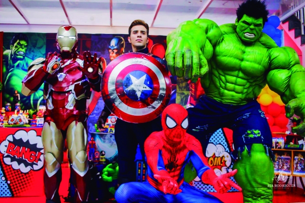 Os super-heróis Marvel estarão na festa do dia 12 de outubro, na Sede Campestre do Sindicato