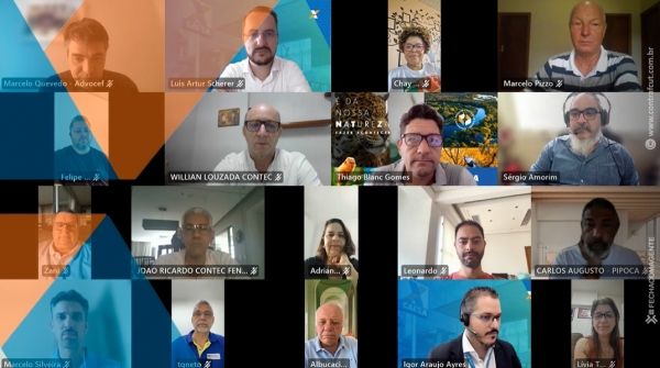 Reun&atilde;o do GT Sa&uacute;de Caixa foi vurtual. Foto cedida pela Contraf-CUT.