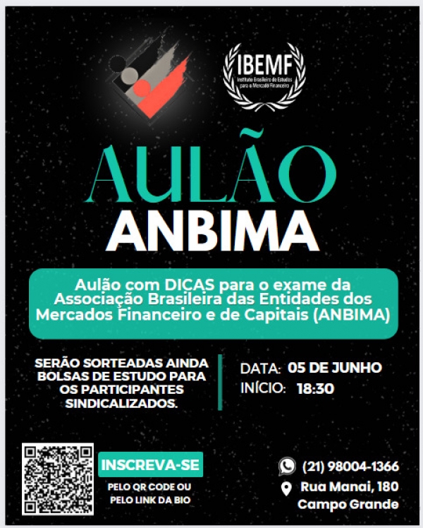 Sindicato oferece a bancários aulão em Campo Grande para provas da Anbima