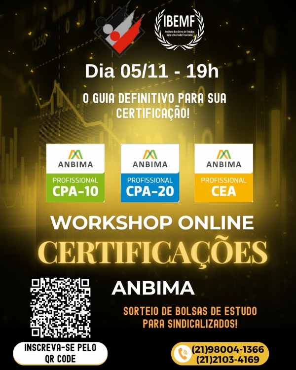 Workshop promovido pelo Sindicato vai esclarecer detalhes sobre exames da Anbima