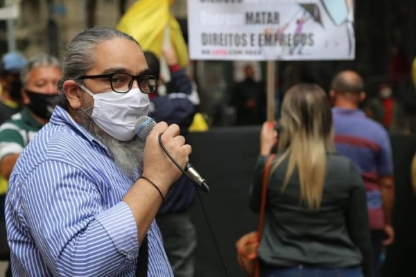 O diretor do Sindicato, Sérgio Amorim: &quot;Cobramos a participação do movimento sindical no acompanhamento das investigações das denúncias e responsabilização dos assediadores&quot;