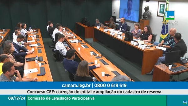 Audiência na Câmara dos Deputados discutiu novas contratações. Foto cedida pela Contraf-CUT.