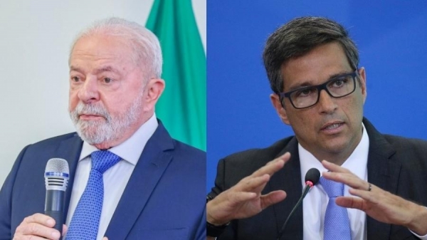 Lula criticou os juros altos no Brasil e a autonomia do BC. Roberto Campos Neto, presidente da instituição, nos EUA, defende o atual modelo da política monetária controlada pelo sistema financeiro