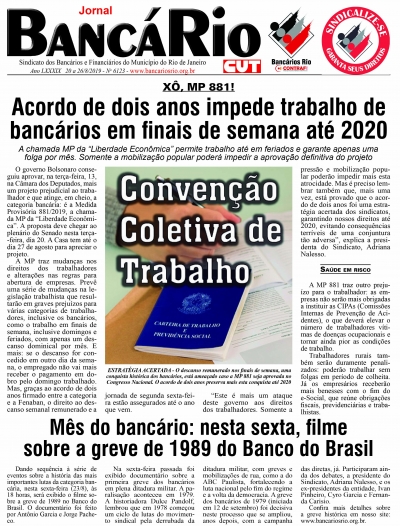 Bancário 6123- Edição de 20 a 26/8/2019
