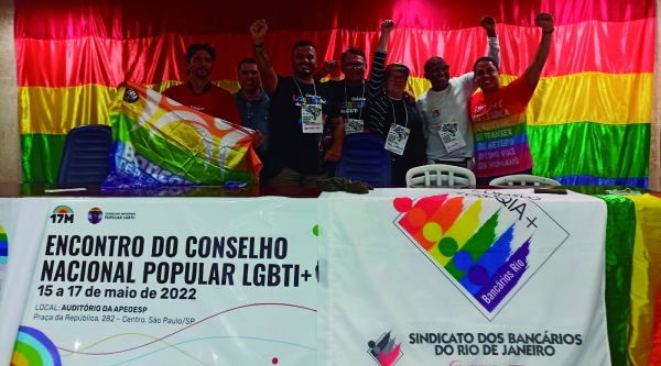Bancários participam das atividades pelo  Dia Internacional de combate à LGBTfobia