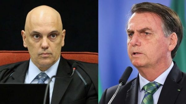 DENÚNCIA GRAVE - O ex-presidente Jair Bolsonaro (D) teria articulado um plano para gravar falas do ministro do STF, Alexandre de Moraes para comprometer o magistrado e anular as eleições de 2022