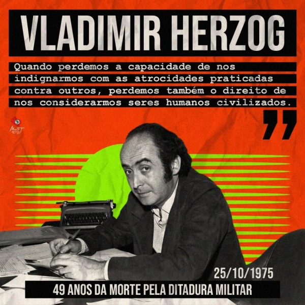 Há 49 anos, a ditadura militar assassinava o jornalista Vladimir Herzog