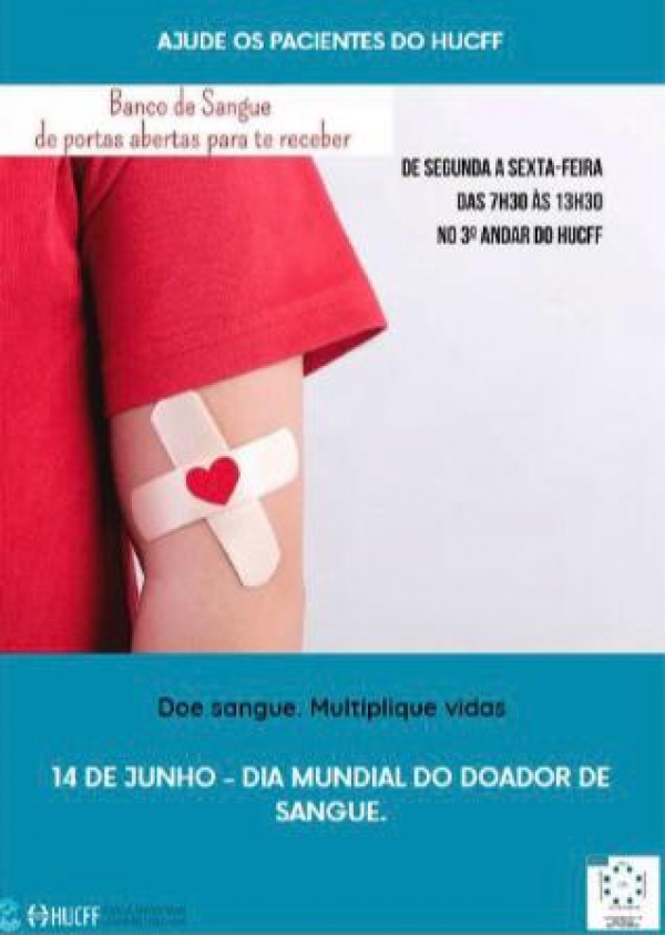 Segunda-feira (14) é o Dia Mundial do doador de sangue
