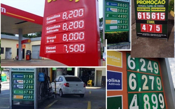 Em alguns estados a gasolina já é vendida a mais de R$8 o litro. A alta dos combustíveis puxou a inflação recorde