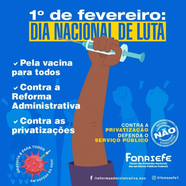 Fonasefe convoca Dia Nacional de Luta (1/2) contra reforma administrativa, desmontes e privatizações