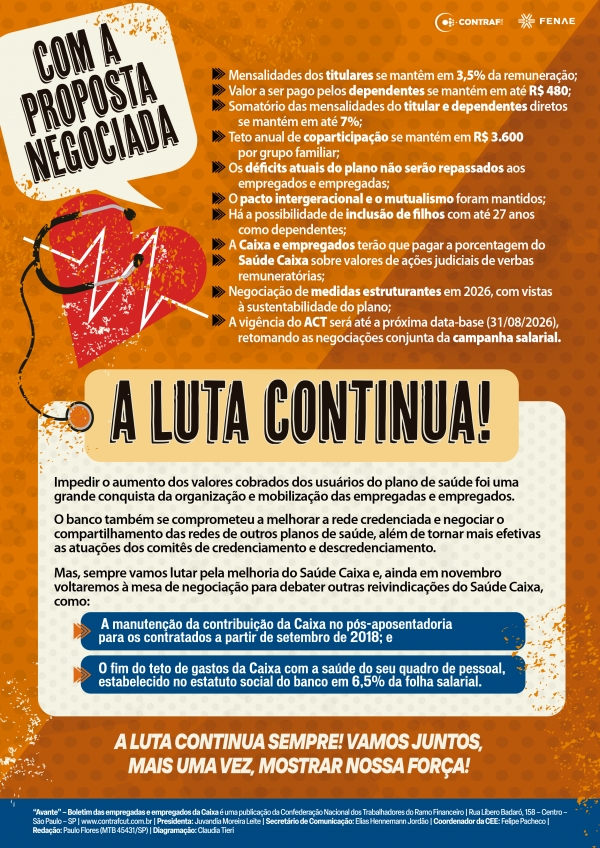 Assembleia online sobre  acordo do Saúde Caixa é de  quarta (12) à quinta-feira (13)