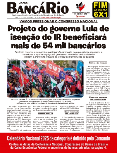 Bancário 6418 de 13 a 19/5/2025