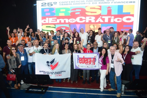 Dirigentes sindicais do Estado do Rio participam da Conferência Nacional dos Bancários,  realizada em São Paulo 