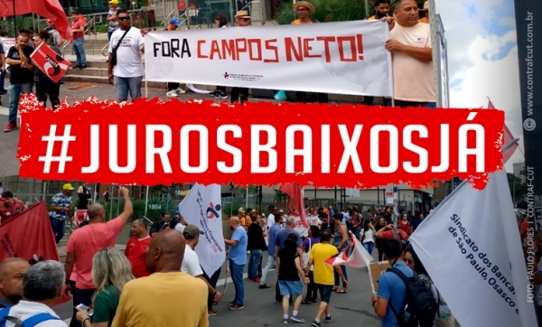 Campanha nas ruas e nas redes sociais para baixar os juros no Brasil, os maiores do mundo: os bancos não querem
