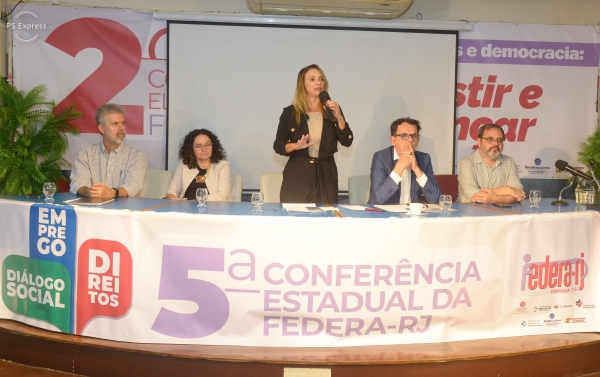 Adriana Nalesso, presidenta reeleita da Federa-RJ e atual vuce da CUT-RJ  pediu para que a categoria participe do segundo dia da 5ª Conferência Estadual RJ das Trabalhadoras e Trabalhadores no Ramo Financeiro 