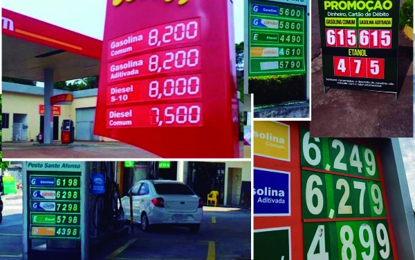 Em alguns estados a gasolina já é vendida a mais de R$8 o litro. A alta dos combustíveis puxou a inflação recorde