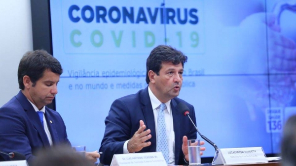 &quot;O ministro da Saúde, Luiz Henrique Mandetta, anunciou que o Brasil já tem 621 casos confirmados da Covid-19.
