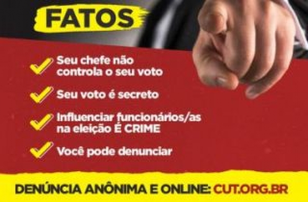 Patrões pressionam trabalhadores a votar em Bolsonaro. Denuncie.