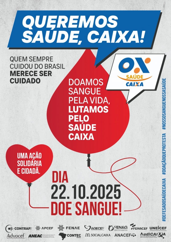 Doe sangue, salve vidas e faça parte da campanha pelo Saúde Caixa