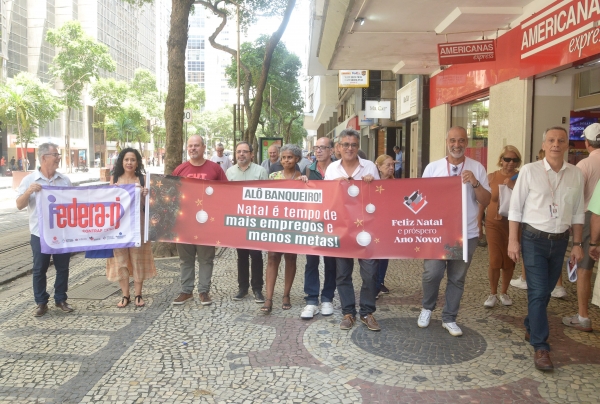 Caravana do Sindicato agita a Avenida Rio Branco. Foto: Nando Neves.